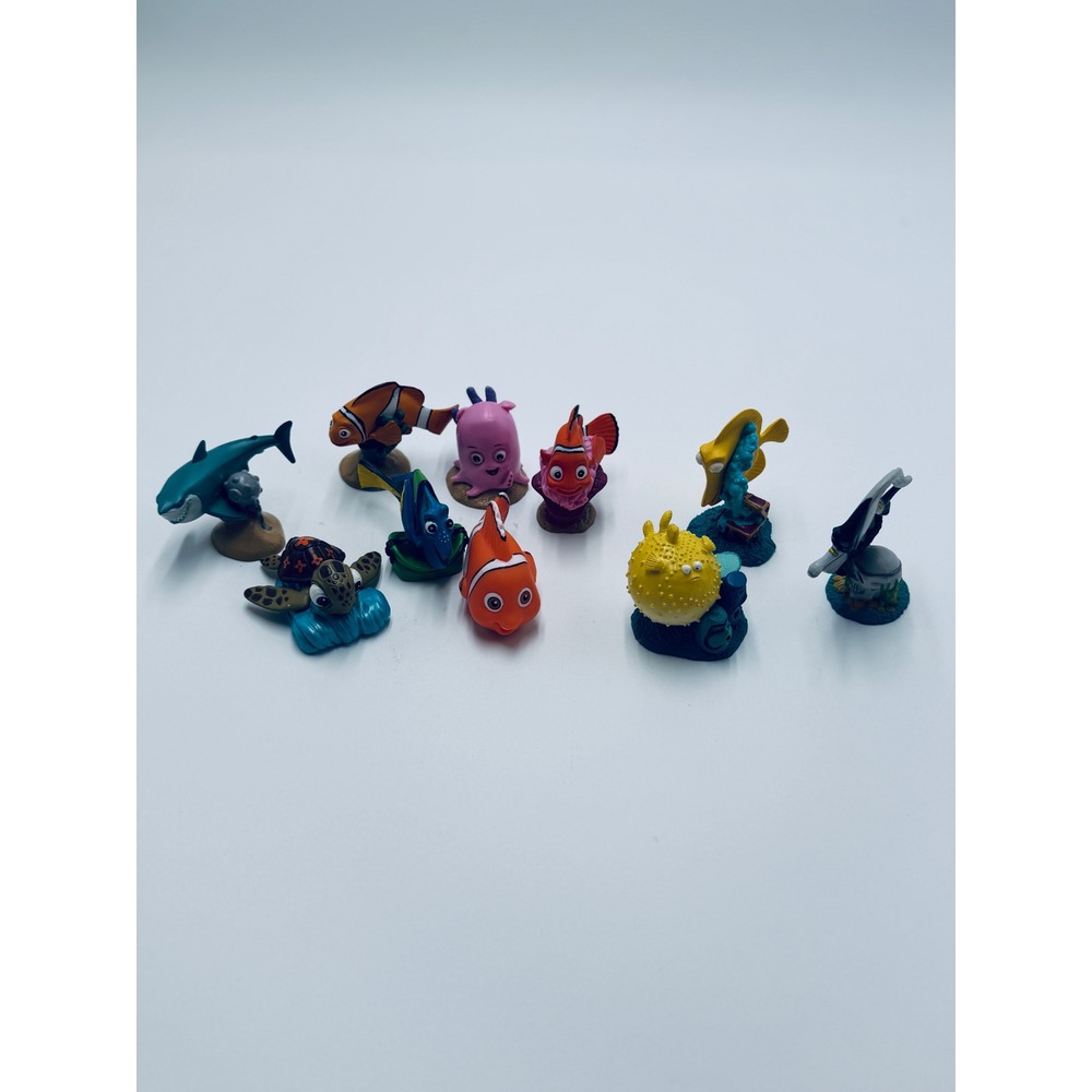 Disney Pixar Finding Nemo Dory Mini Figure Lot 10pc Cake Toppers Bruce Squirt